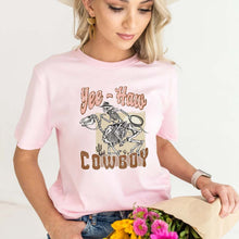 Load image into Gallery viewer, cowgirl tee, howdy tshirt, western style shirts, howdy shirt, kids Halloween shirt, Halloween shirts, Halloween t-shirt,t-shirt, tee, personalized shirt,halloween, happy halloween, halloween party, halloween gift, halloween costumes, cute halloween, funny halloween, spooky tshirt, halloween costumes, halloween sweatshirt, spooky season
