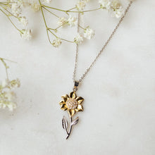 Load image into Gallery viewer, Sunflower Pendant Necklace Gift for Mom- All of my love wouldn’t be enough to thank you for all you’ve done - JWshinee
